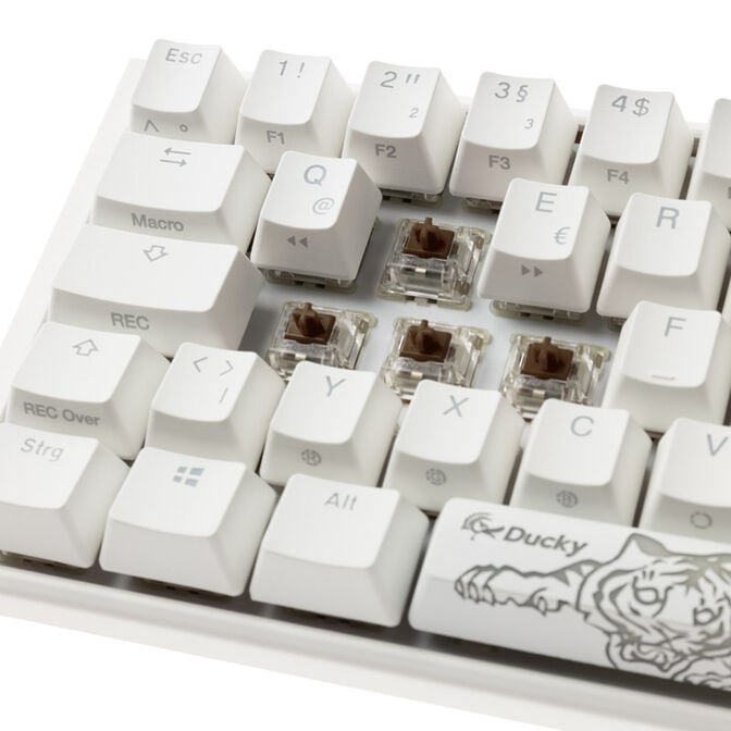 Ducky One 3 Classic Pure White Mini Gaming Keyboard, RGB LED - MX-Brown image number 4