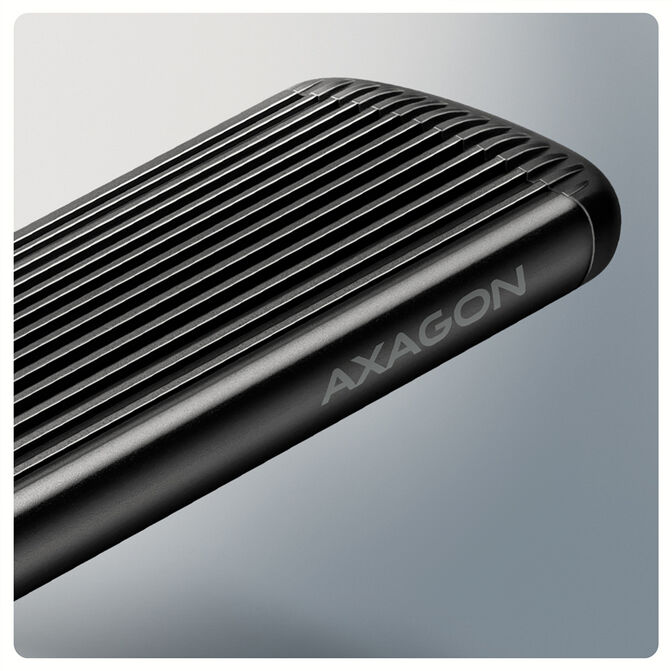 AXAGON EEM2-SC SSD Enclosure, M.2 NVMe, USB-C 10Gbit/s, Aluminium - Black image number 2