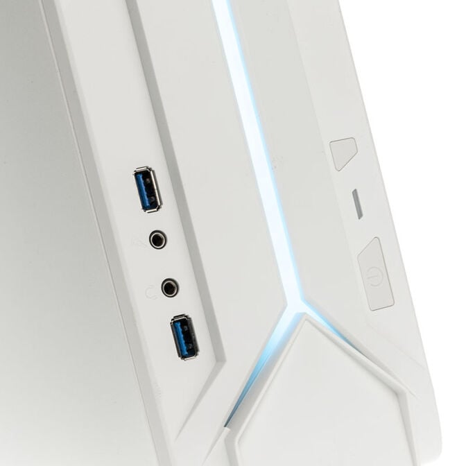 Silverstone raven z rvz03w-argb | bela | mini-itx htpc | argb osvetlitev | atx napajalnik | gpu do 330 mm | slim ohišje 4 Silverstone raven z rvz03w-argb sprednji priključki usb 3. 0 in avdio