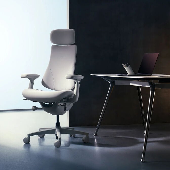 LiberNovo Omni Ergonomischer Stuhl, aktive R&uuml;ckenlehne, Massage - grau image number 6