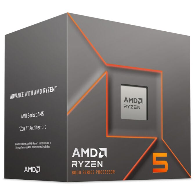 AMD Ryzen 5 8400F 4.7 GHz (Phoenix) AM5 - boxed, with cooler image number 0
