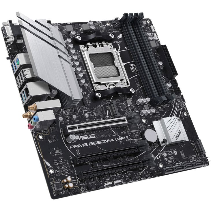 ASUS Prime B650M-A WIFI II Mainboard, Sockel AM5, AMD B650, Micro-ATX, DDR5 image number 1