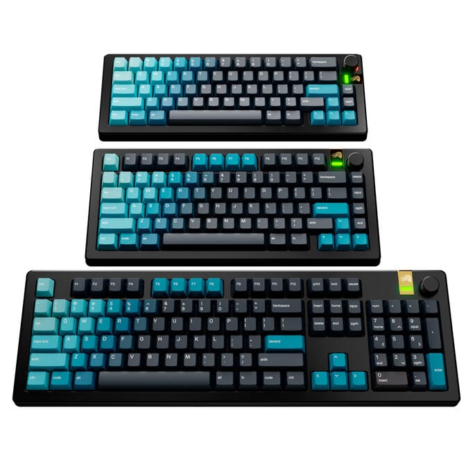 Glorious GPBT Gradient Keycaps, ANSI Layout (US), PBT, Dye-Sub - Celestial Ice image number 6