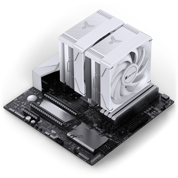 Jonsbo CR-3000E CPU cooler, dual tower, RGB - 120mm, white image number 10