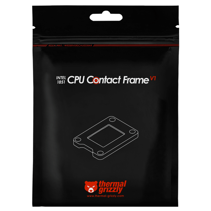 Thermal Grizzly Intel 1851 CPU Contact Frame V1 - schwarz image number 5