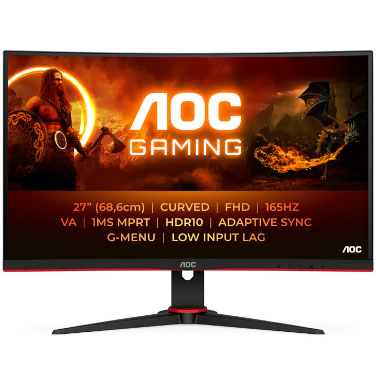 AOC Gaming C27G2E/BK, 27 inch Gaming Monitor, 165 Hz, VA, Adaptive Sync image number 2