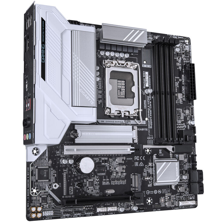 GIGABYTE B860M Gaming X WiFi6E motherboard, Socket 1851, Intel B860, mATX, DDR5 image number 1