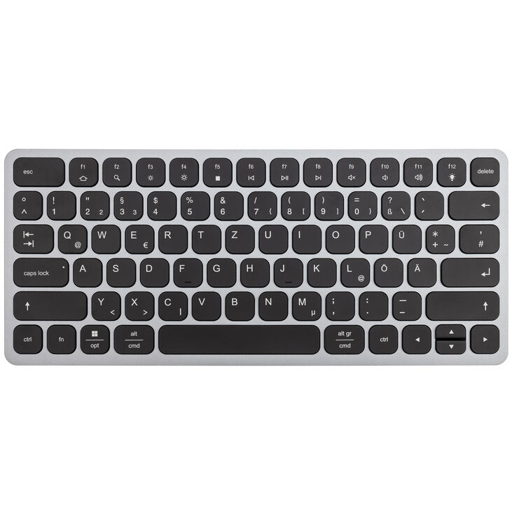 AXAGON HMC-KB USB-C Keyboard, microSD/SD, 3x USB-A 3.0, HDMI 4K/60Hz, PD 100W, Audio - DE Layout image number 2