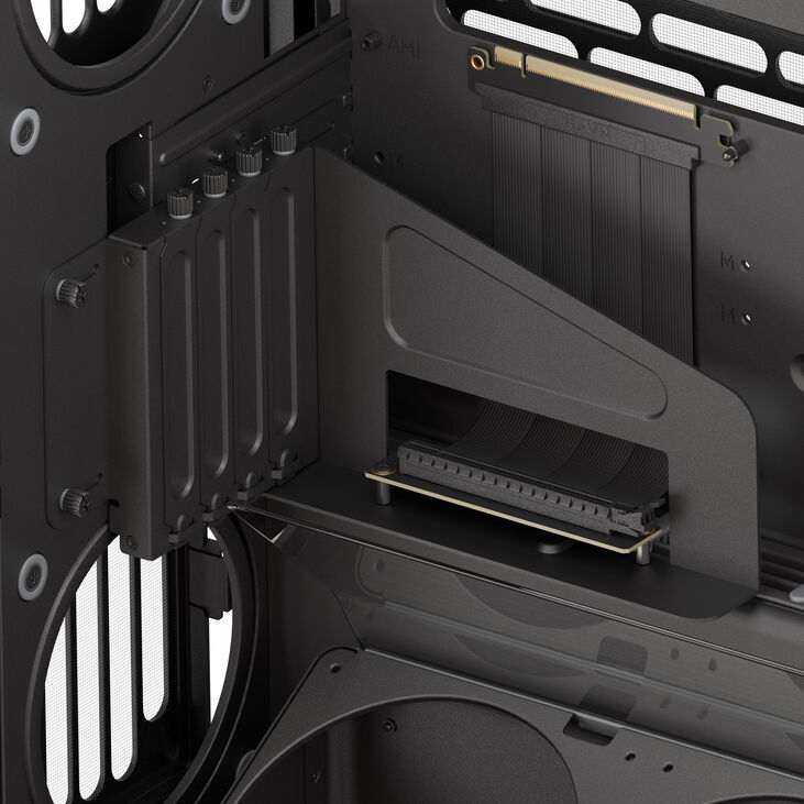 HAVN HS 420 VGPU PC-Gehäuse, Midi-Tower, E-ATX, Tempered Glass, PCIe 5.0 Riser Kabel - schwarz image number 8
