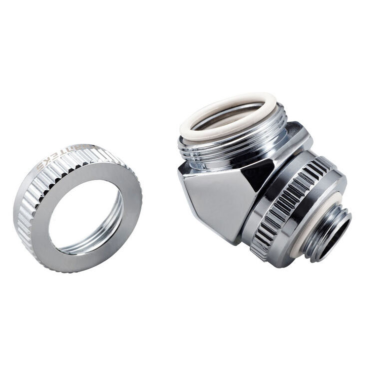 PHANTEKS Glacier Rotary Anschluss 45 Grad G1/4 Zoll AG auf 16mm AD Hardtube - drehbar, chrome silber image number 3