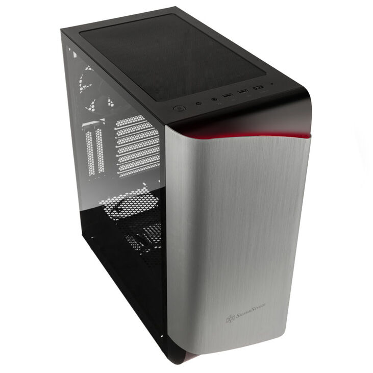 SilverStone Seta A1 Midi-Tower, Tempered Glass - schwarz/silber image number 1
