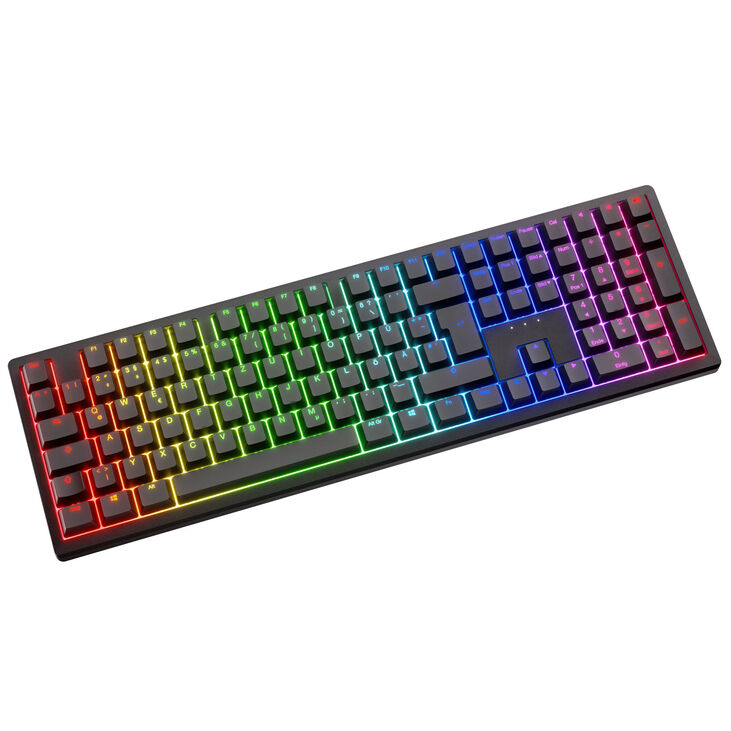 Ducky Zero 6108 Classic Black kabellose Gaming Tastatur, RGB - Cherry MX2A Blue, ISO (DE) image number 0