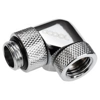 Alphacool Eiszapfen Winkeladapter 90 Grad drehbar G1/4 AG auf G1/4 IG - chrome