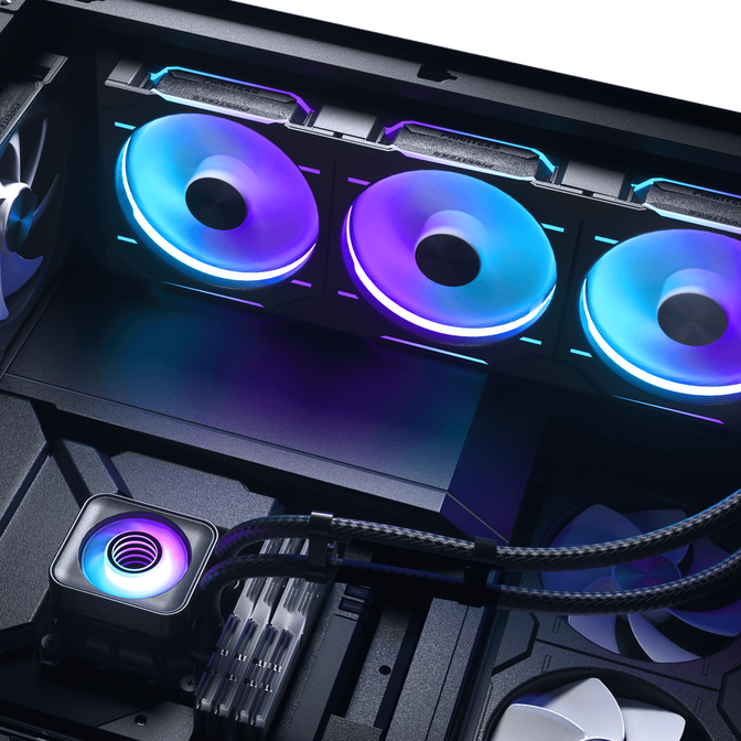 PHANTEKS Glacier One 420D30 X2 DRGB AiO Water Cooling - 420mm, Black image number 5