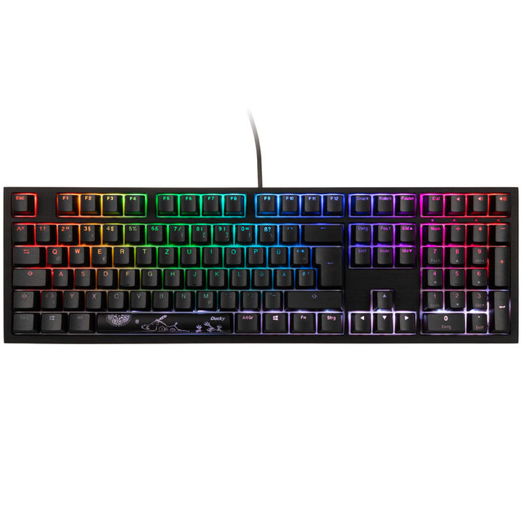 Ducky Shine 7 PBT Gaming Keyboard, MX-Red, RGB LED - blackout image number 1