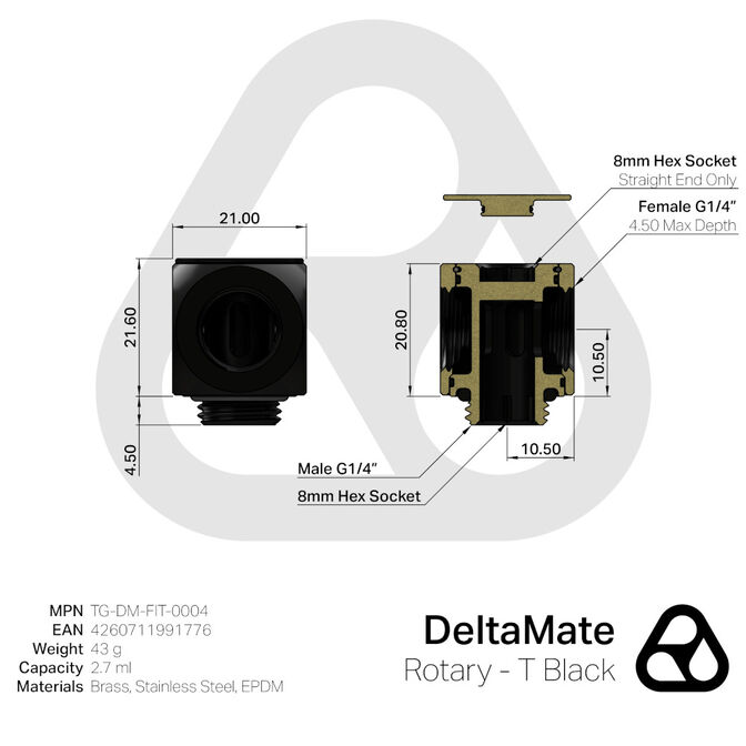 Thermal Grizzly DeltaMate Rotary - T, schwarz image number 3