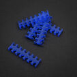 King Mod Service 14-Slot Cable Comb 3mm small - blue - set of 5 image number null