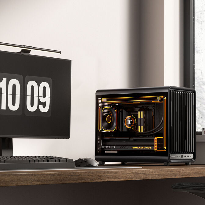 Jonsbo D33 STD PC Case, Mini Case, mATX, Tempered Glass - black image number 1