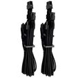 Corsair Premium Sleeved PCIe Dual-Kabel, Doppelpack (Gen 4) - schwarz image number null