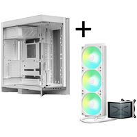 TRYX LUCA L70 Midi Tower - White + PANORAMA SE ARGB 360 Complete Water Cooling, 3D-AMOLED, 360mm - White