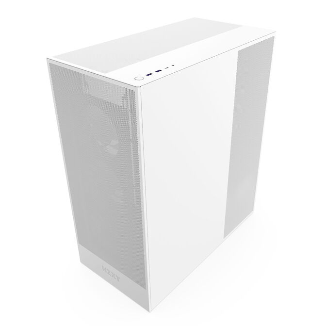 NZXT H7 Flow RGB PC Case, Mid Tower, E-ATX, RGB, Tempered Glass - White image number 7