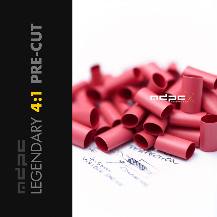 MDPC-X Pre-Cut Heat Shrink Tubing 4:1 Small - Light-Red, 50 Pieces image number 0