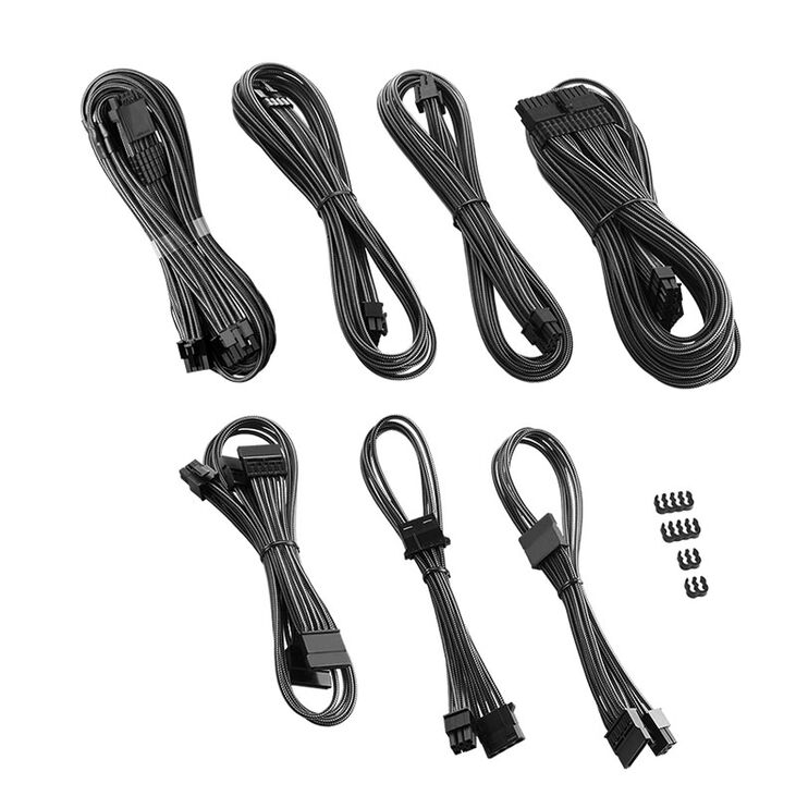 CableMod C-Series PRO ModMesh 12VHPWR Cable Kit for Corsair RM, RMi, RMx (Black Label) - carbon image number 0