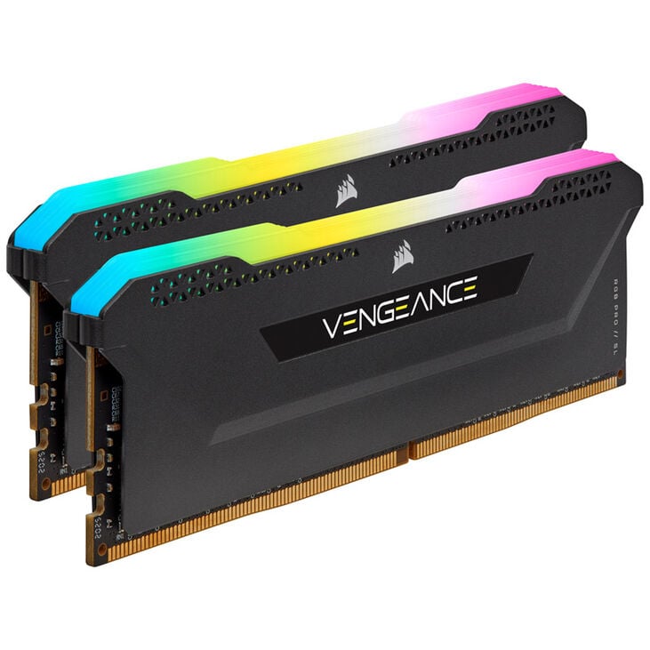 Corsair Vengeance RGB Pro SL DDR4-3600 RAM, CL18, AMD-XMP - 16 GB Dual-Kit, schwarz image number 2