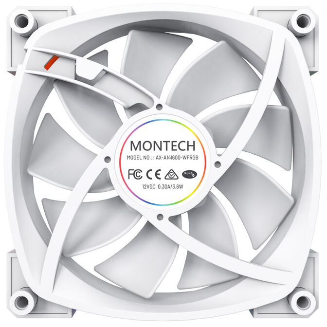 Montech AX140 PWM ARGB L&uuml;fter - 140mm, wei&szlig; image number 3
