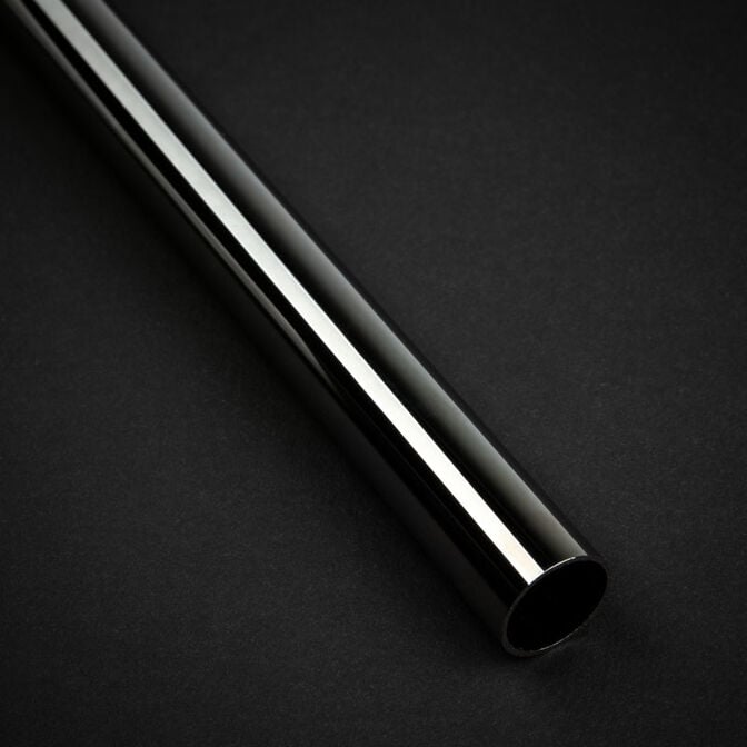 Bitspower None Chamfer Brass Hard Tubing 14mm OD, 500mm - glossy black image number 1