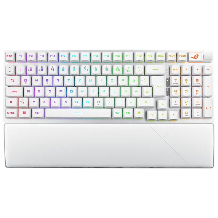 ASUS ROG Strix Scope II 96 RX Wireless Gaming Keyboard, 96%, RGB - white, ROG RX RED image number 1