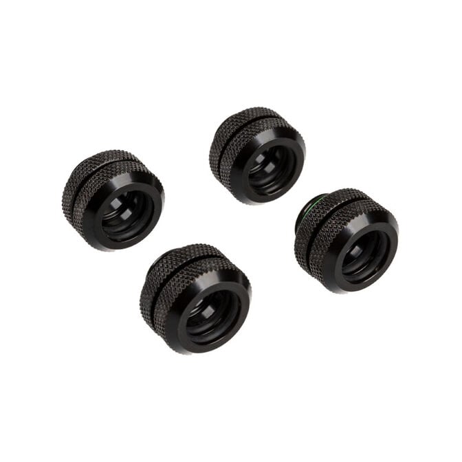 Corsair Hydro X Series XF Hardline fitting straight G1/4 inch to 12mm OD hard tube - 4 pack, black image number 0