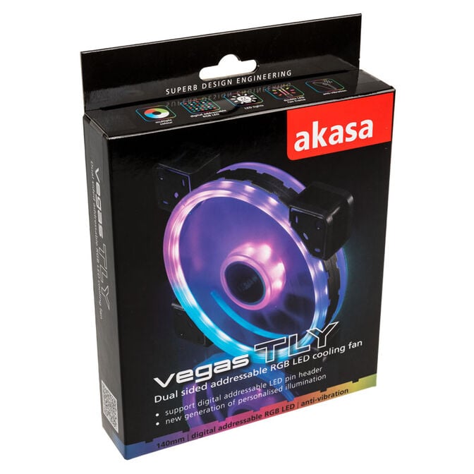 Akasa Vegas TLY Addressable-RGB Fan - 140mm image number 8