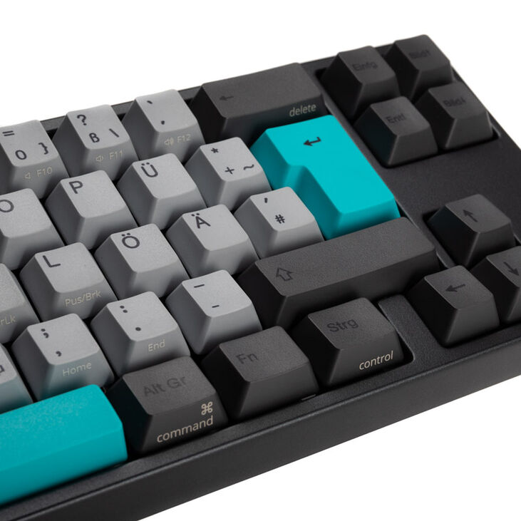 Ducky Miya Pro Moonlight TKL Gaming Tastatur für PC/Mac, MX-Blue, weiße LED - dunkelgrau image number 5