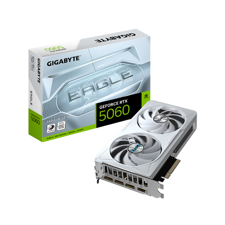 GIGABYTE GeForce RTX 5060 Eagle OC ICE, 8192 MB GDDR7 image number 0