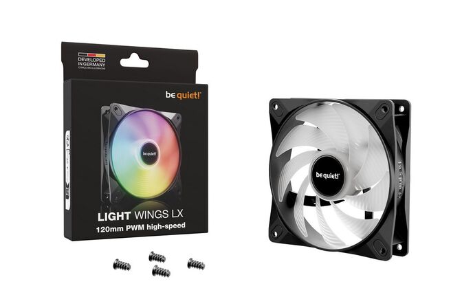 be quiet! Light Wings LX ARGB PWM High Speed Fan - 120mm, black image number 3
