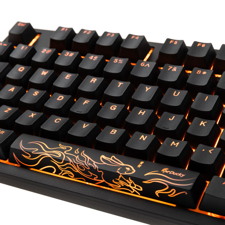 Ducky Shine 7 PBT Gaming Tastatur - MX-Black  (US), RGB LED, blackout image number 4