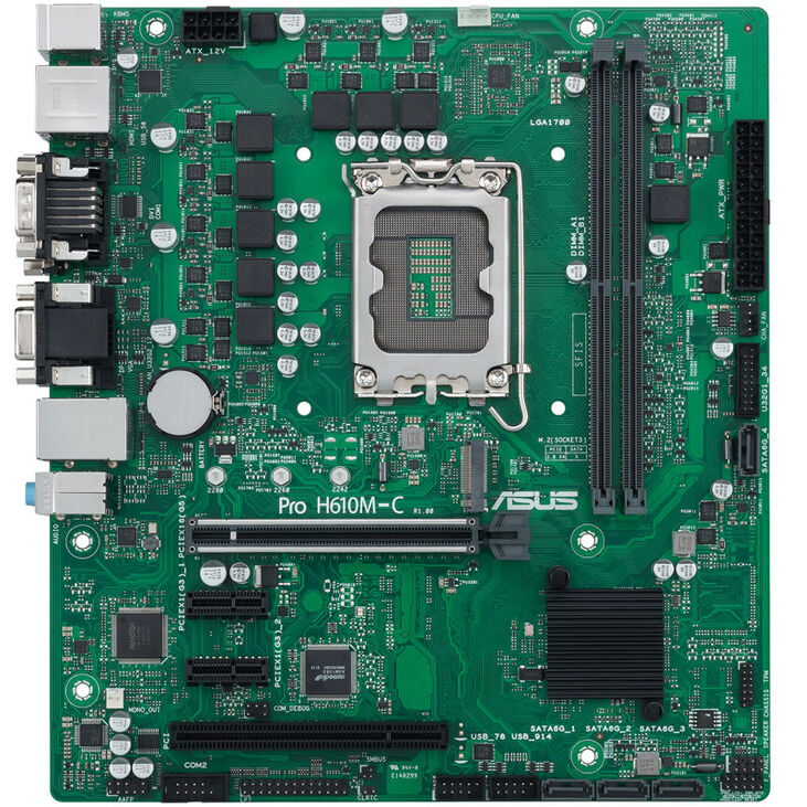 ASUS PRO H610M-C-CSM, Intel H610 Mainboard, Sockel 1700, DDR5 image number 2