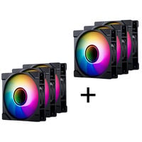 PHANTEKS "Build Kit" 6x M25 Gen2 PWM D-RGB Reverse Blade L&uuml;fter, 120mm - schwarz