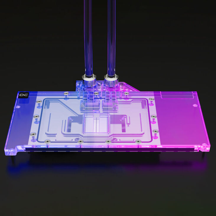Alphacool Eisblock Aurora Acryl RX 7900XTX/XT Taichi/Phantom mit Backplate - Acryl + Nickel image number 2