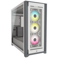 Corsair iCUE 5000X RGB Mid Tower, Tempered Glass - White