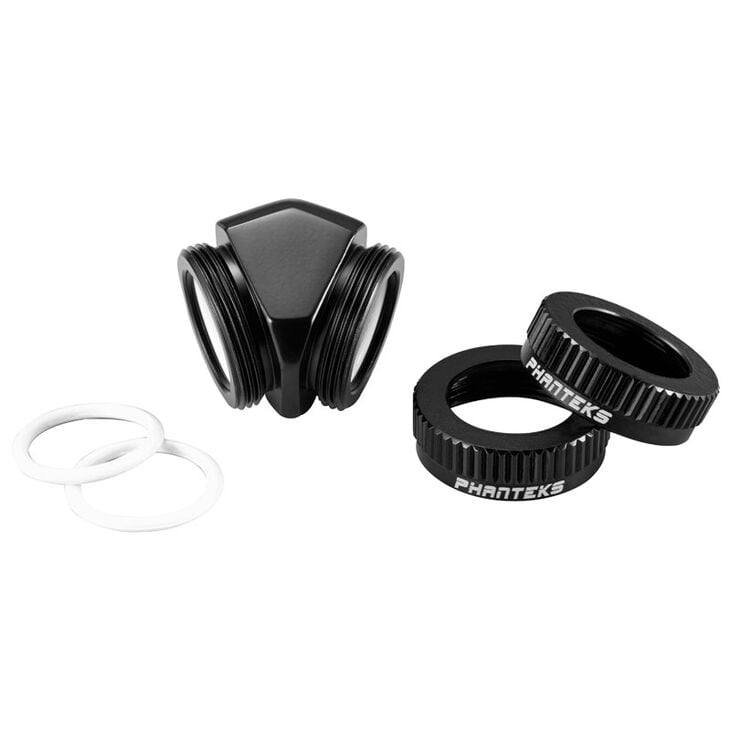 PHANTEKS Glacier Hard-Tube Adapter 2x 16mm 45 Grad - schwarz image number 3