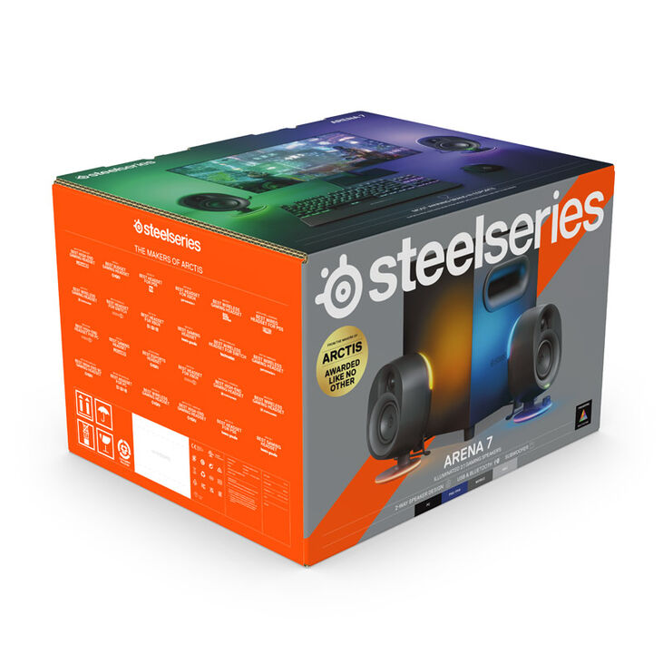 SteelSeries Arena 7 Gaming speakers with subwoofer, RGB lighting - black image number 4