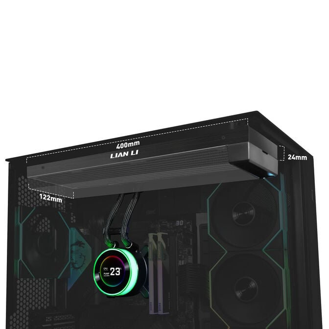 Lian Li HYDROSHIFT II LCD-C 360N Fanless ARGB AiO Wasserk&uuml;hlung - schwarz image number 2