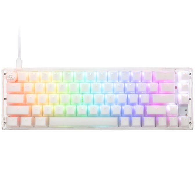 Ducky One 3 Aura White SF Gaming Keyboard, RGB LED - Kailh Jellyfish Y (US) image number 1