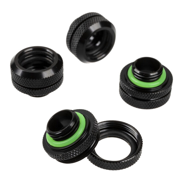 Corsair Hydro X Series XF Hardline fitting straight G1/4 inch BSPP to 14mm OD hard tube - 4 pack, sc image number 2