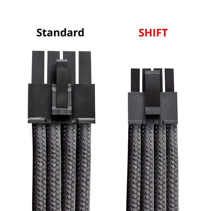CableMod C-Series Pro ModMesh Cable Set, 2x 12V-2x6 Cable, StealthSense, for Corsair Type 5 RMx Shift PSUs - carbon, 65cm image number 2