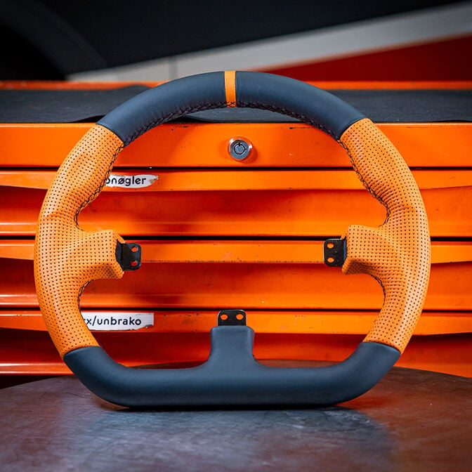 Asetek SimSports GT Rim - Closed D, Leder - orange image number 2