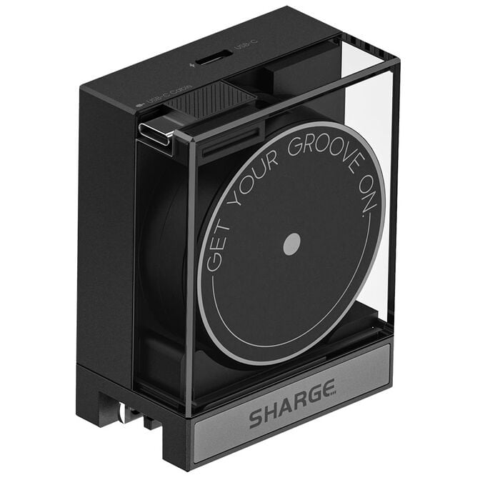 SHARGE Retractable 65W Charger EU PLUG - Black image number 1