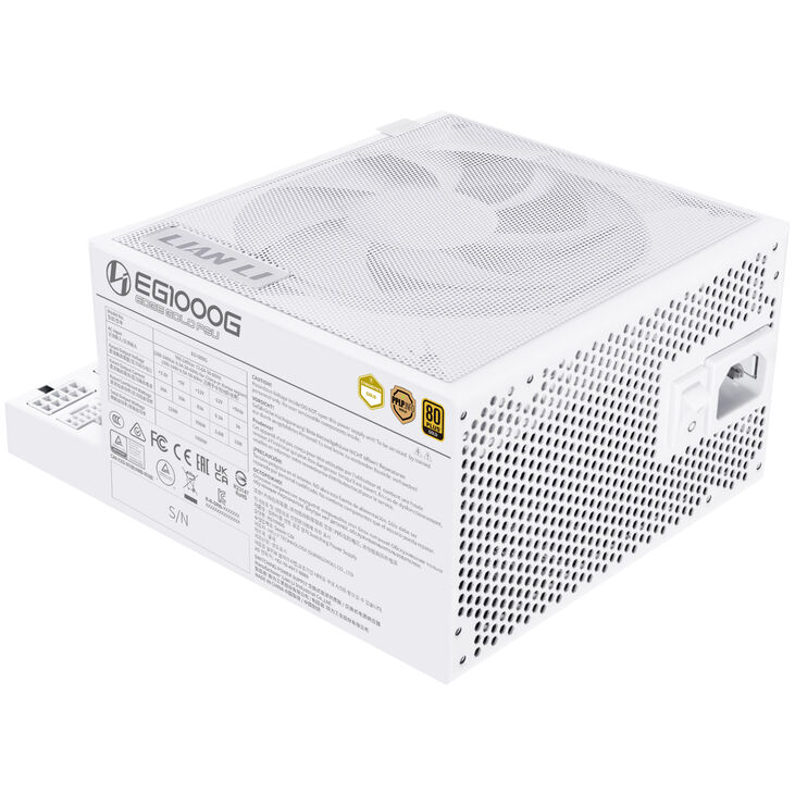 Lian Li EDGE GOLD 1000 80 PLUS Gold power supply, PCIe 5.1, ATX 3.1 - 1,000 watts, white, including USB hub image number 3